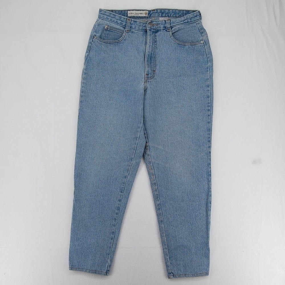 Vintage Gloria Vanderbilt Jeans Womens 14 Short Blue High Rise Tapered Mom 90s